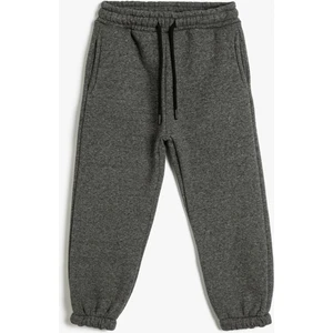 Basic Jogger Eşofman Altı Beli Bağlamalı Cepli Şardonlu