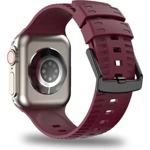 Apple Watch Seri 8 7 6 5 4 3 2 Se Ultra 42MM / 44MM / 45MM / 49MM Uyumlu Spor Silikon Kordon