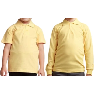 Unisex Polo Yaka 2' Li T-Shirt Uzun Kol + Kısa Kol