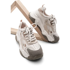 Kadın Yüksek Taban Sneaker Bağcıklı Spor Ayakkabı Virez