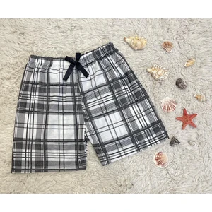 Pamuk Kadın Yüksek Bel Dört Mevsim Şort Pijama Pembe Panda