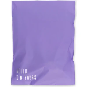 House Of Pack Renkli Kargo Poşeti - 25x35 cm - Lila - 100 Adet - ' Hello I'm Yours ' Baskılı