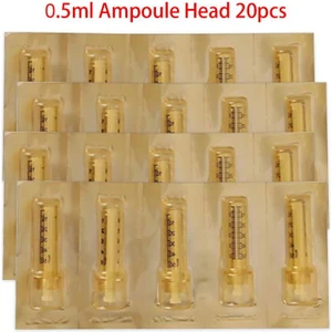 0.5ml 5 Adet Tek Kullanımlık Steril Ampul Kafası Hyaluron Kalem Dudak Dolgu Kaldırma Hyaluronik Asit Tabancası Atomizer 0.5 Şırınga
