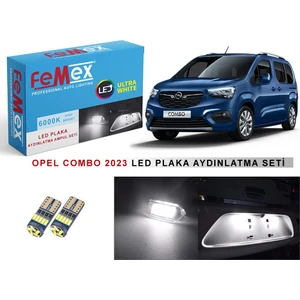 Opel Combo 2023 Sonrası LED Plaka Aydınlatma Ampul Seti Femex Parlak Beyaz