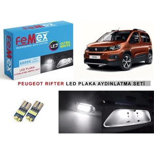 Peugeot Rifter LED Plaka Aydınlatma Ampul Seti Parlak Beyaz