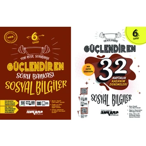 Ankara Yayıncılık 6.Sınıf  Sosyal Bilgiler Güçlendiren Soru Bankası 32 Haftalık Güçlendiren Kazanım Denemesi