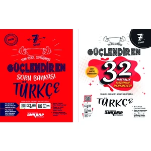 Ankara Yayıncılık 7.Sınıf  Türkçe Güçlendiren Soru Bankası 32 Haftalık Güçlendiren Kazanım Denemesi