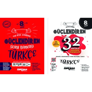 Ankara Yayıncılık 8.Sınıf  Türkçe Güçlendiren Soru Bankası 32 Haftalık Güçlendiren Kazanım Denemesi