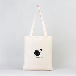 Tabby Design Kızgın Kedi Baskılı Bez Çanta