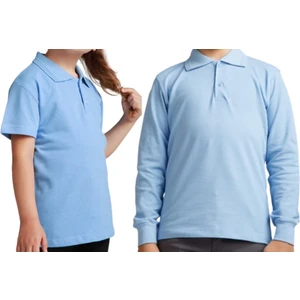 YHE Store Unisex Polo Yaka 2' Li T-Shirt Uzun Kol + Kısa Kol