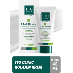 Tto Clınıc Kolajen Nemlendirici Yüz Kremi (+) 60 ml Çay Ağacı Yağı / Hyaluronik Asit Kompleksi