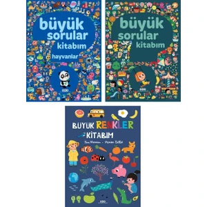 Büyük Sorular Kitabım + Büyük Sorular Kitabım Hayvanlar + Büyük Renkler Kitabım 3'lü Set -