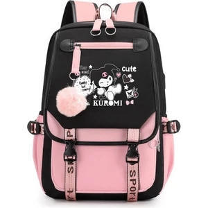 Sheng Haii Sanrio Kuromi Sırt Çantası Kadın Okul Çantası (Yurt Dışından)