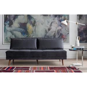 Perla Sofa Retro Yataklı Kolsuz Kanepe Antrasit