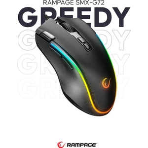 SMX-G72 GREEDY 8 Tuşlu Double Click Real RGB Ledli Makrolu 7200dpi Gaming Oyuncu Mouse