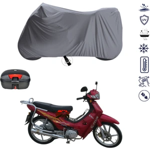 Çelik Motor Cup 110 Çantalı Motosiklet Brandası 4 Mevsim Su Geçirmez Motor Brandası