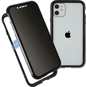Forestl Digital Apple iPhone 11 Anti-Peeping Manyetik Kılıf Için Çift Taraflı Temperli Cam+Mıknatıs Emilim Metal Tampon Çerçevesi Tam Vücut Koruma Kapağı (Yurt Dışından)