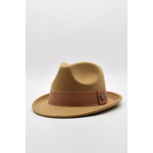 Erkek Bej Keçe Trilby Fötr Şapka