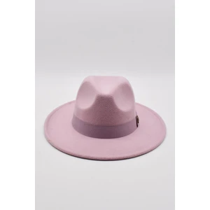 Kadın Lila Fedora Şapka Kovboy Stili Panama Fötr Şapka