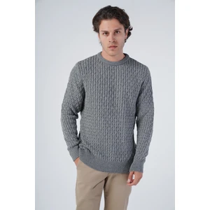 Trist Star Erkek Yürütme Angora Pamuk Bisiklet Yaka Triko Yün Kazak TRIST-5321