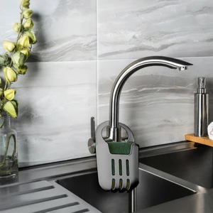 Askılı Silikon Bulaşık Süngerlik Düzenleyici + Bulaşık Süngeri Antrasit