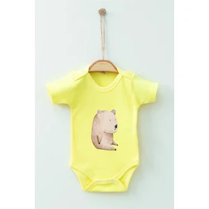 Ada Bebek Çocuk Pamuk Organik Watercolor Kısa Kollu Body Badi