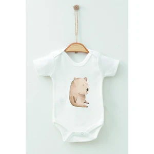 Ada Bebek Çocuk Pamuk Organik Watercolor Kısa Kollu Body Badi