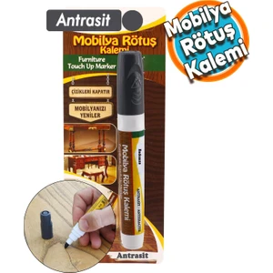 Mobilya Rötuş Kalemi Ahşap Masa Sehpa Dolap Rütuş Kalemi Çizik Giderici Çatlak Kapatıcı Antrasit