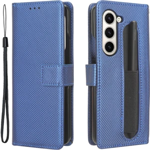 Samsung Galaxy Z Fold5 5g, Elmas Doku Cüzdanı Stand Telefon Kapağı Kalem Yuvası ile Deri Kılıf (Yurt Dışından)