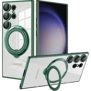 Samsung Galaxy S22 Ultra 5g Pc+Tpu Telefon Kapağı Magsafe ile Uyumlu Dönen Kickstand Case (Yurt Dışından)