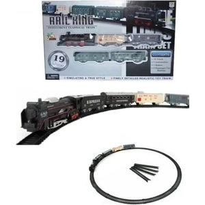 Berat Toys Berattoys Pilli Tren Oyuncak Tren Seti 19 Pcs Klasik Tiren Raylı Tren Seti