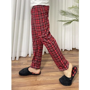 Erkek  Pamuk Cepsiz Beli Lastikli Pijama Altı Eşofman Lacivert Beyaz Çizgili
