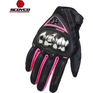 Motosiklet Eldiveni Karbon Full Koruma Aşınmaya Karşı Dirençli Kaydırmaz Lady Motor Eldiveni