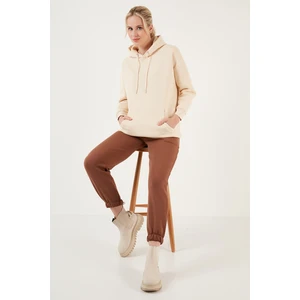 Regular Fit Pamuklu Kapüşonlu Yaka Şardonlu Kışlık Sweat Bayan SWEAT 5863854