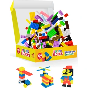 p parti oyunevi Funny Blocks Mini 100 Parça Eğlenceli Bloklar