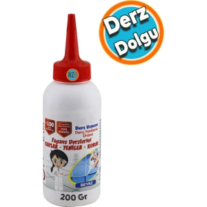 Derz Dolgu Fayans Seramik Mermer Yer Duvar İçin Tamir Derz Yenileme Dolgusu Beyaz 200 gr