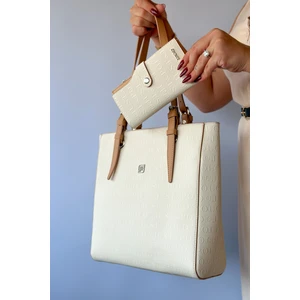 Just Polo Büyük Boy 31 cm * 30 cm 4 Bölmeli Günlük Kullanıma Uygun Tote Bag Kadın Omuz Çantası 4067