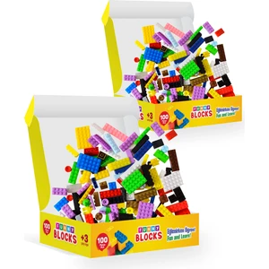 p parti oyunevi Funny Blocks Mini 200 Parça Eğlenceli Bloklar
