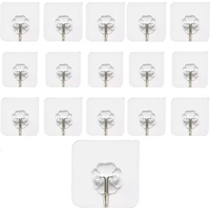 Kendinden Yapışkanlı Askı Şeffaf Banyo Mutfak Havlu Askısı Tekli Askı 6*6 cm