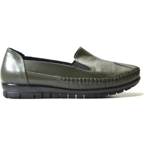 Onlo Ayakkabı 41 Hakiki Deri Koyu Yeşil Ortopedik Kadın Anne Ayakkabı