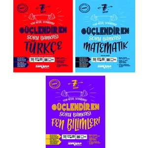 Ankara Yayıncılık 7.Sınıf  Güçlendiren Türkçe + Matematik + Fen Bilimleri Soru Bankası Seti