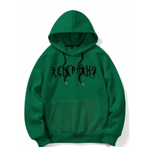 Amor Man Büyük Beden Kapüşonlu Telepathy Baskılı Pamuk Oversize Erkek Sweatshirt
