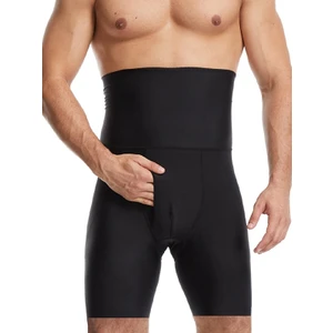 Dikişsiz Yüksek Bel Göbek Toparlayıcı Sıkılaştırıcı Göbek Düzleştirici Erkek Boxer Korse Siyah