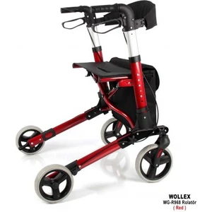 WG-R968 Kırmızı Alüminyum Tekerlekli Rolatör