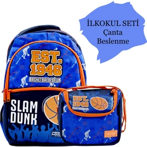 3 Bölmeli Basket Is Fun Okul Sırt Çantası ve Termoslu Beslenme Çantası
