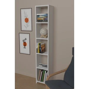 Furnature Design 6 Raflı Kitaplık 150 cm Sunta Kitaplık Ofis Mutfak Rafı Beyaz