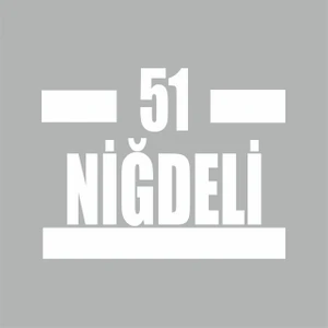 Reysa Tasarım 51 Niğdeli Araba Sticker Beyaz 16X9 cm