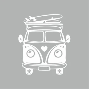 Reysa Tasarım Karavan Araba Sticker  Beyaz 17X20 cm