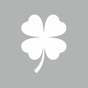 Reysa Tasarım Dört Yaprak Yonca Araba Sticker Beyaz 12X16 cm