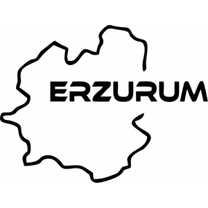 Reysa Tasarım Erzurum Harita Araba Sticker Siyah 17X13 cm